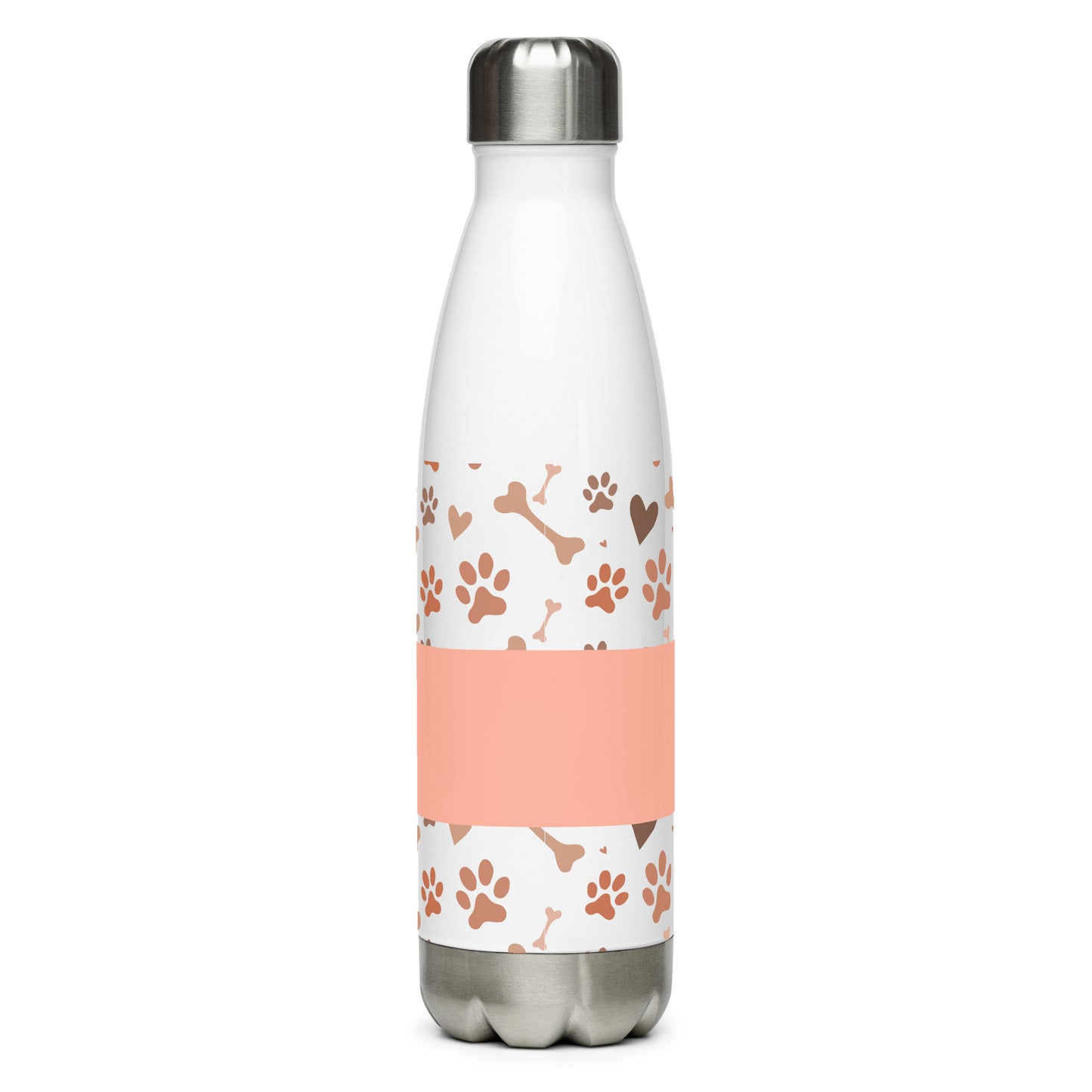 stainless steel water bottle white 17oz back