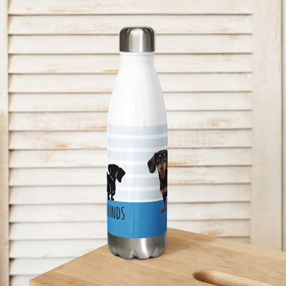 stainless steel water bottle white 17oz back