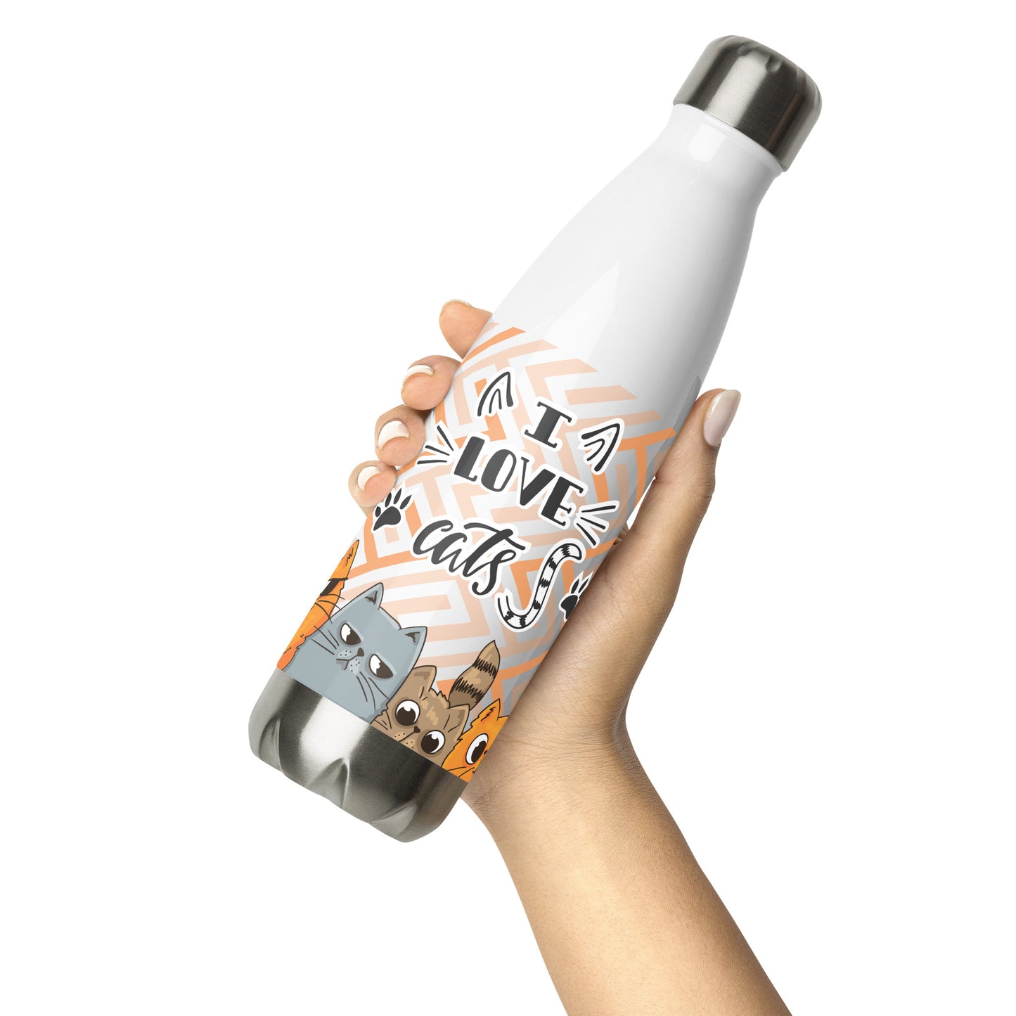 I love Cats Stainless Steel Bottle