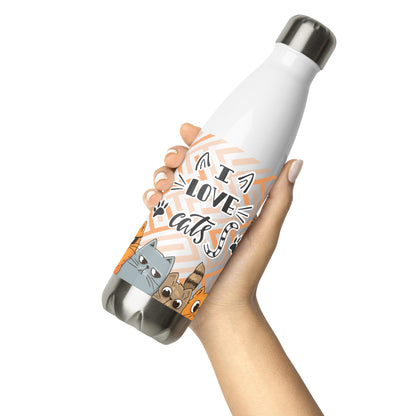 I love Cats Stainless Steel Bottle