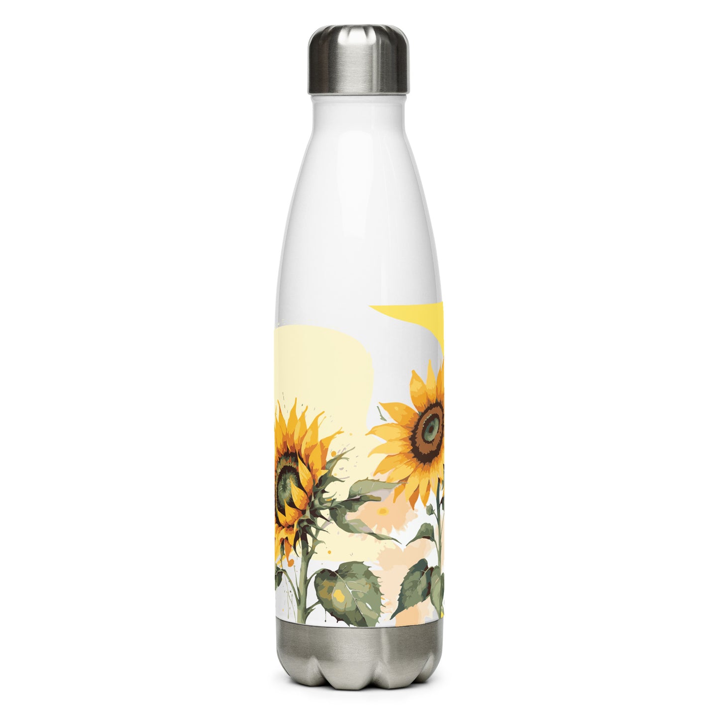 stainless steel water bottle white 17oz