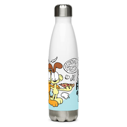 stainless steel water bottle white 17oz back