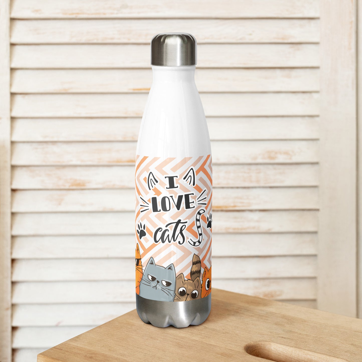 I love Cats Stainless Steel Bottle