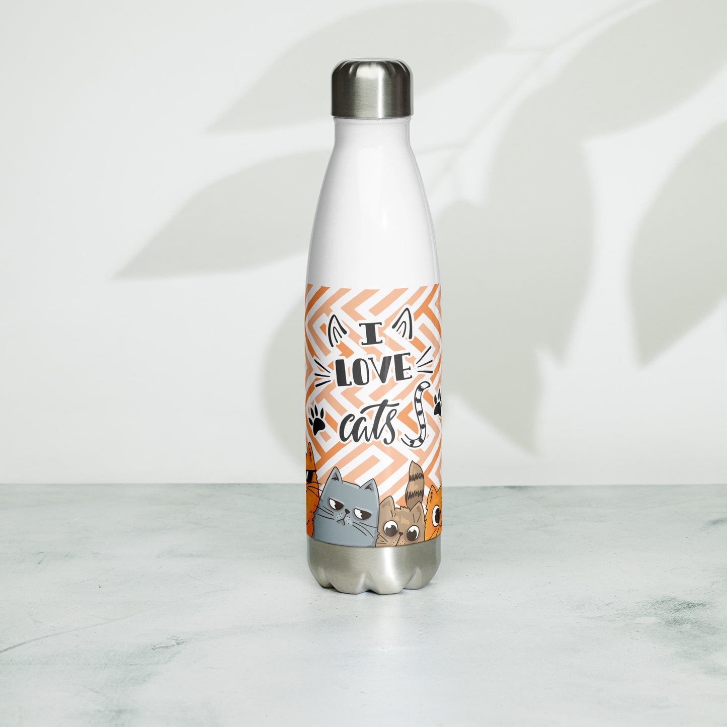 I love Cats Stainless Steel Bottle