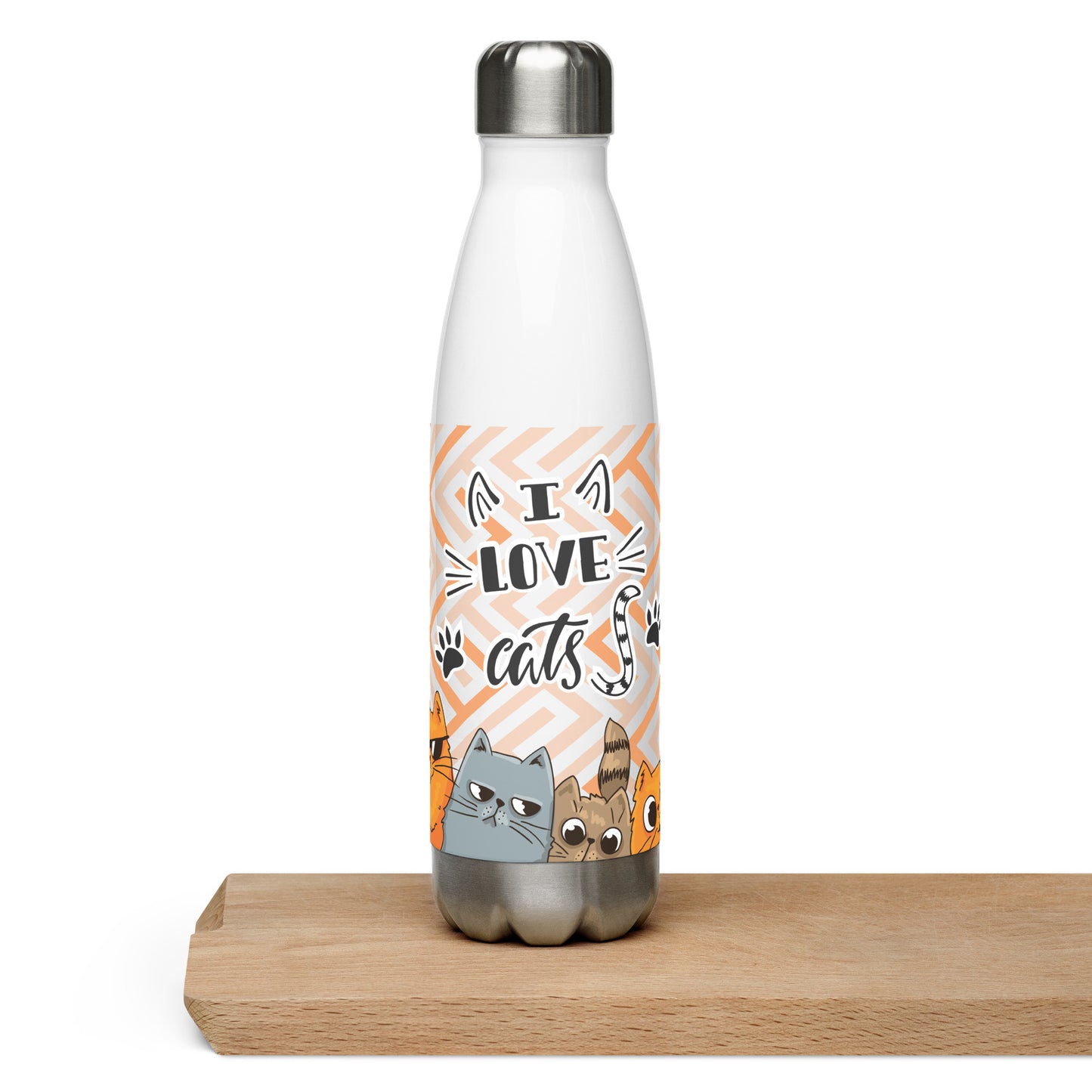 I love Cats Stainless Steel Bottle