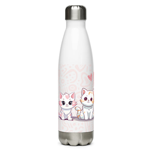 stainless steel water bottle white