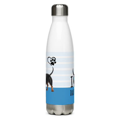 stainless steel water bottle white 17oz back