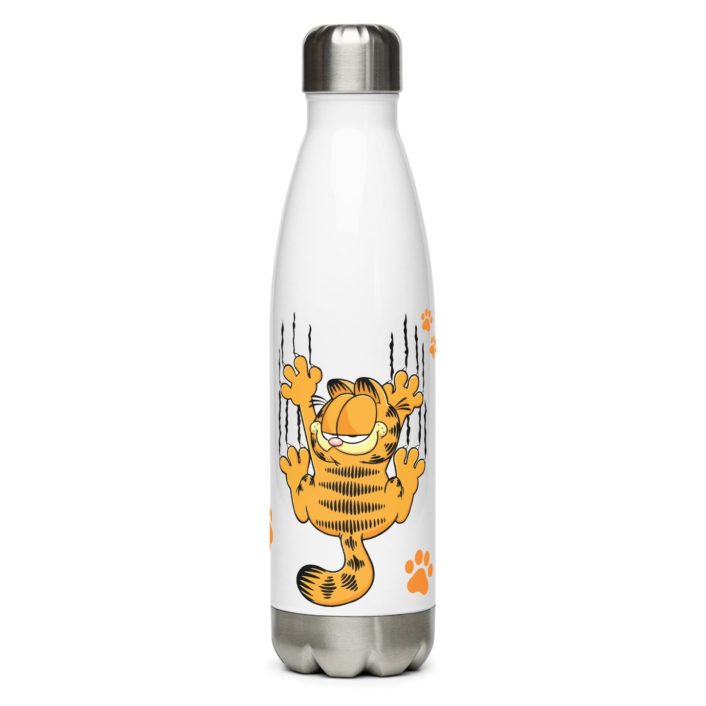 stainless steel water bottle white 17oz back