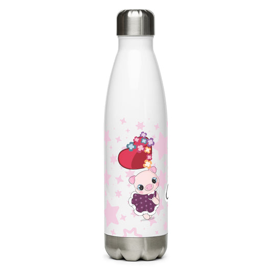 stainless steel water bottle white 17oz