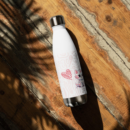 stainless steel water bottle white