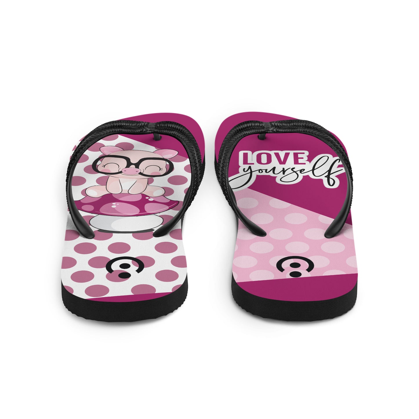 sublimation flip flops white left