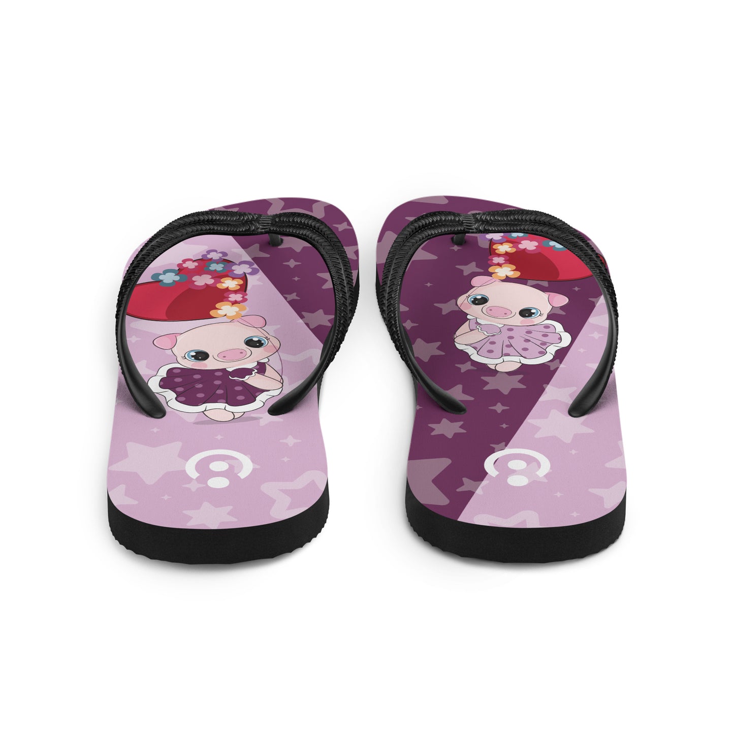 sublimation flip flops white left