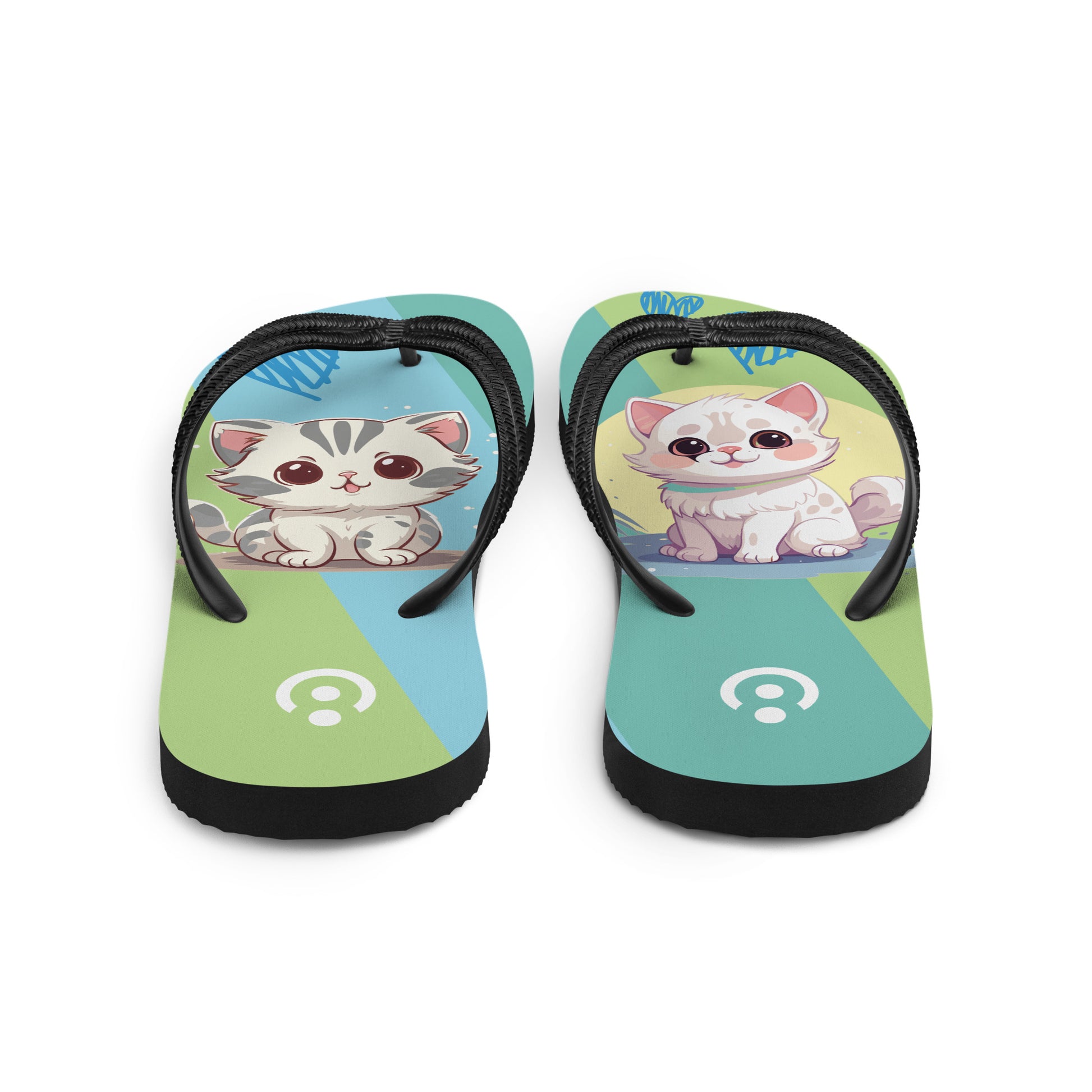 sublimation flip flops white left