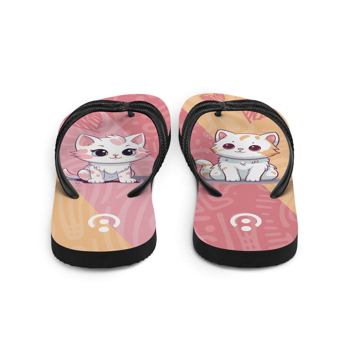 sublimation flip flops white left