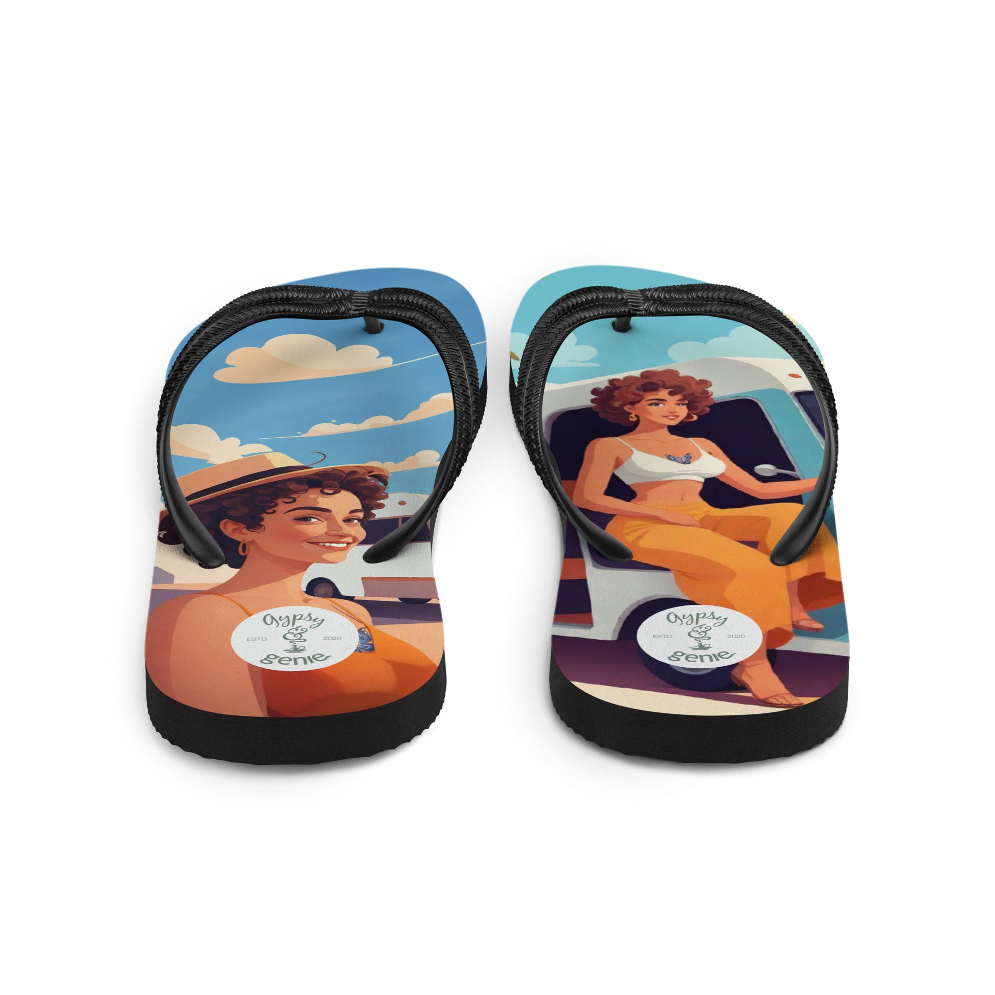 sublimation flip flops white