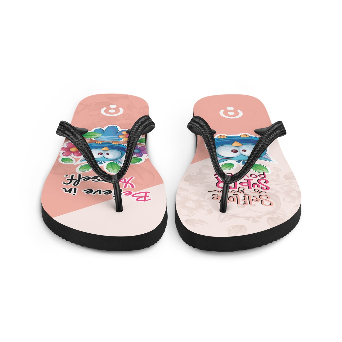 sublimation flip flops white left