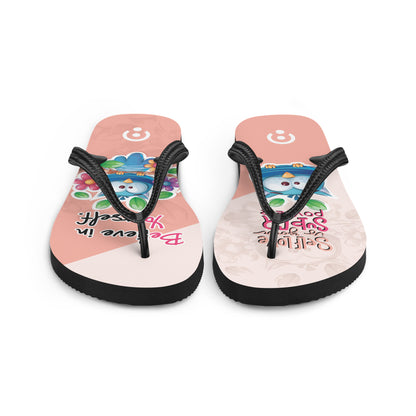 sublimation flip flops white left