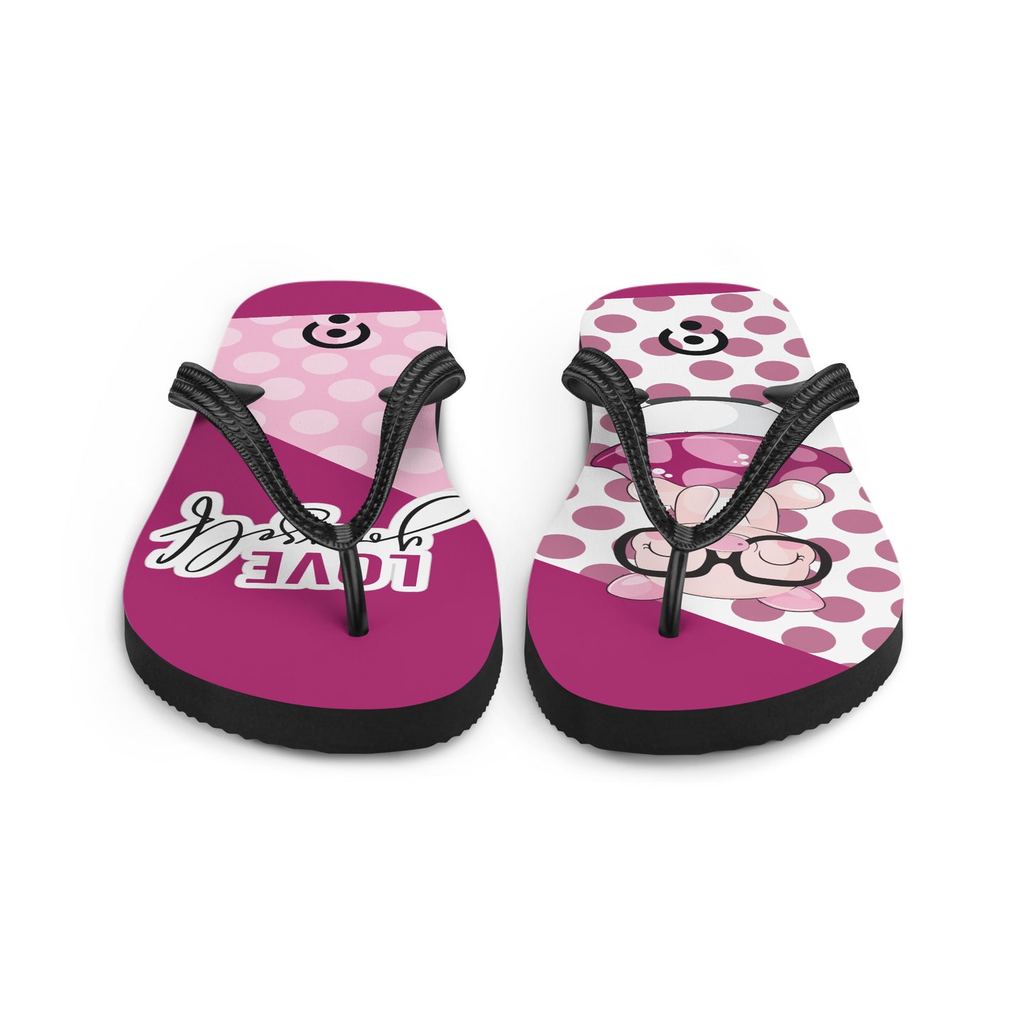 sublimation flip flops white left