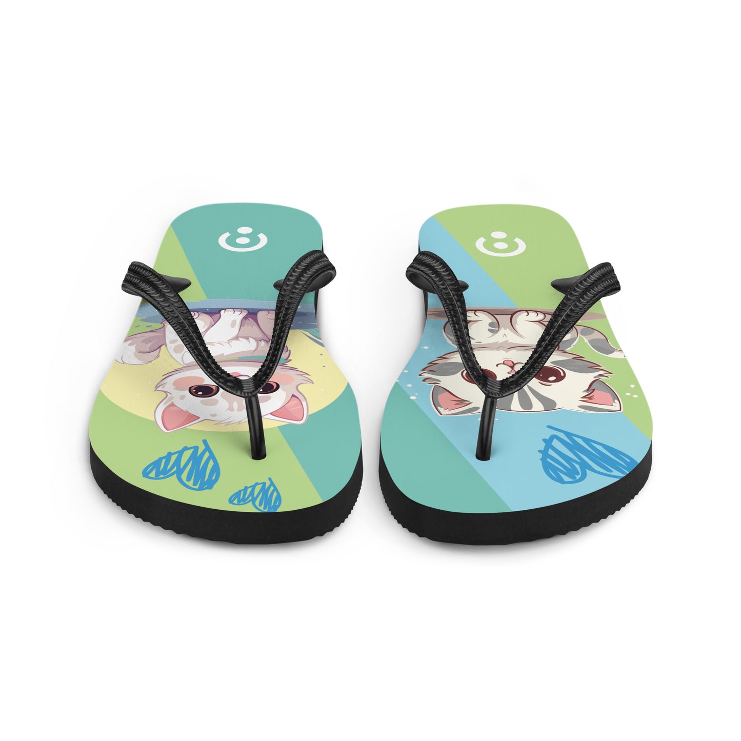 sublimation flip flops white left