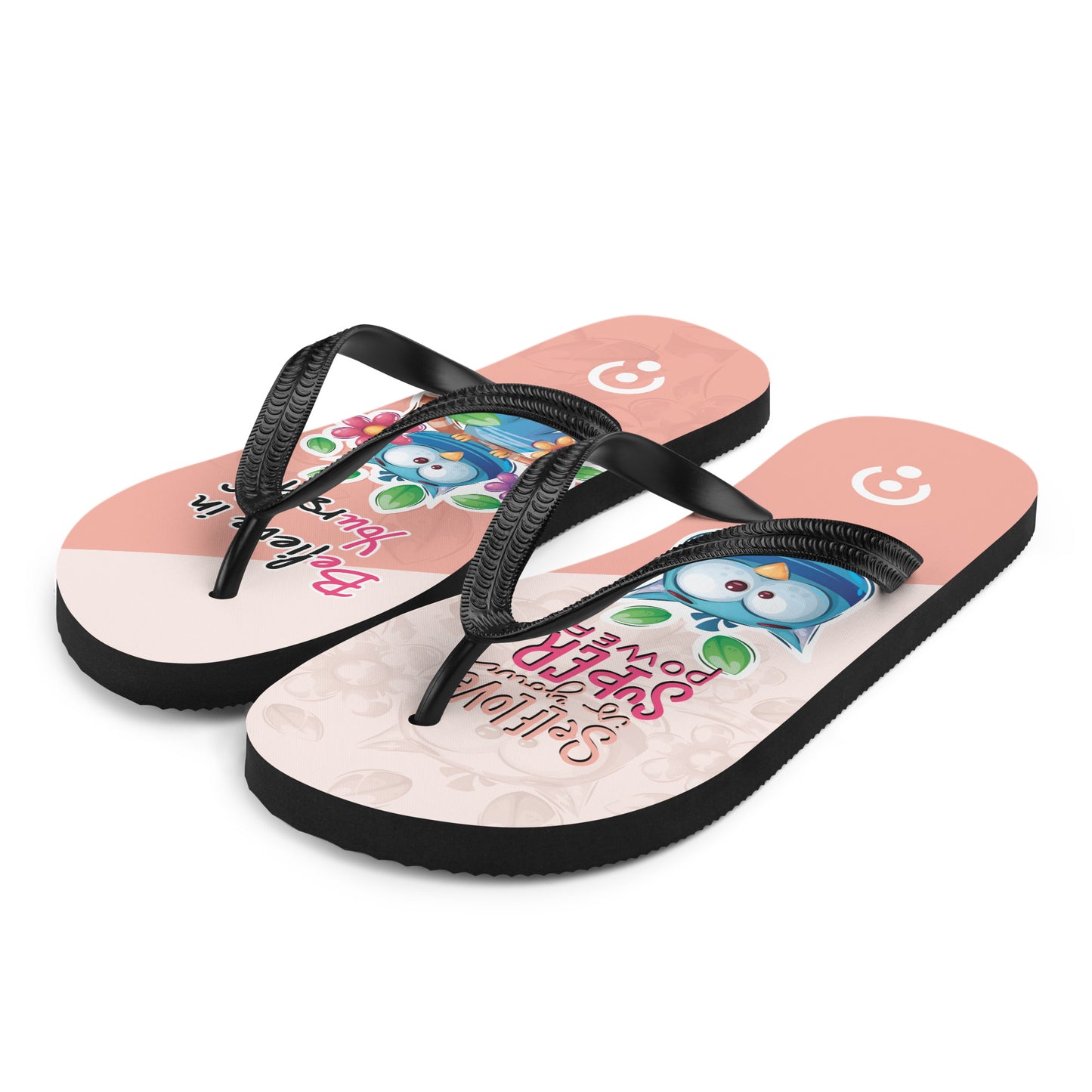 sublimation flip flops white left