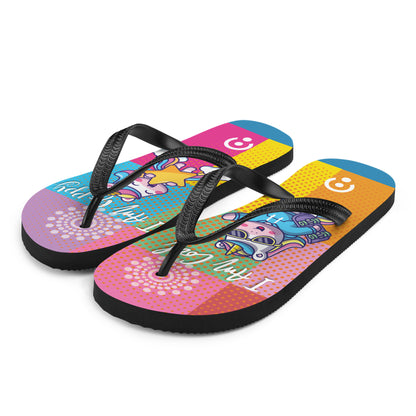 sublimation flip flops white left