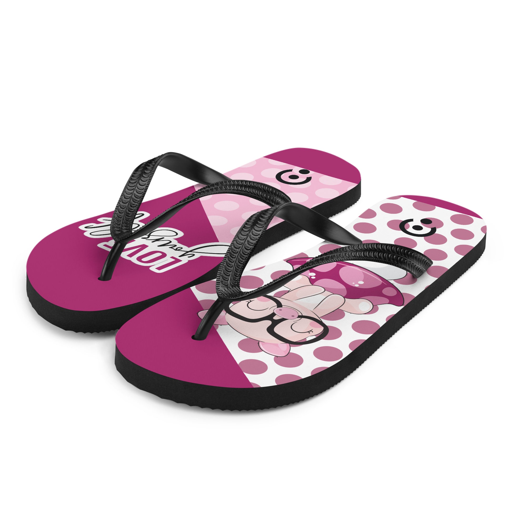 sublimation flip flops white left