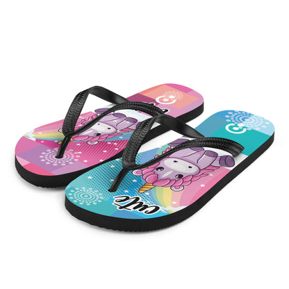 sublimation flip flops white