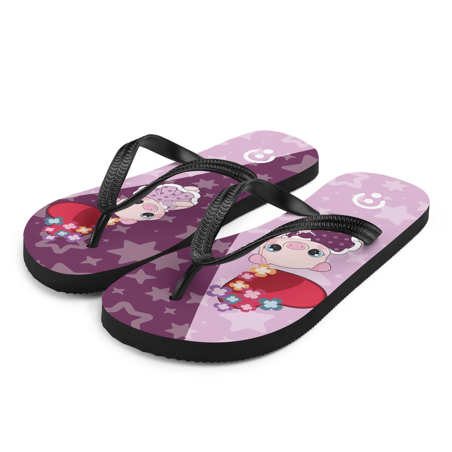 sublimation flip flops white left