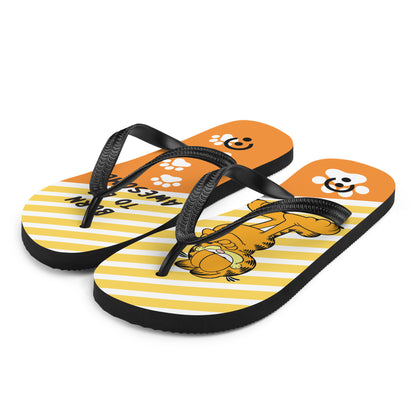 sublimation flip flops white left