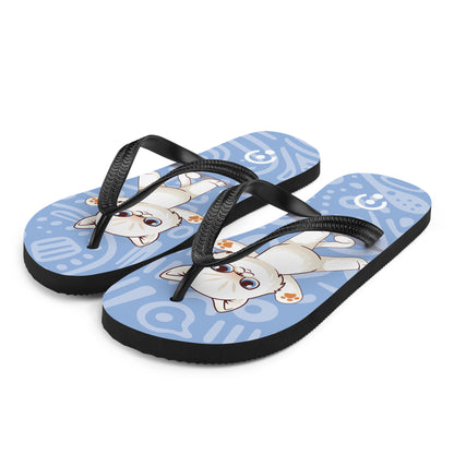 sublimation flip flops white top