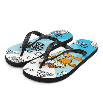 sublimation flip flops white left