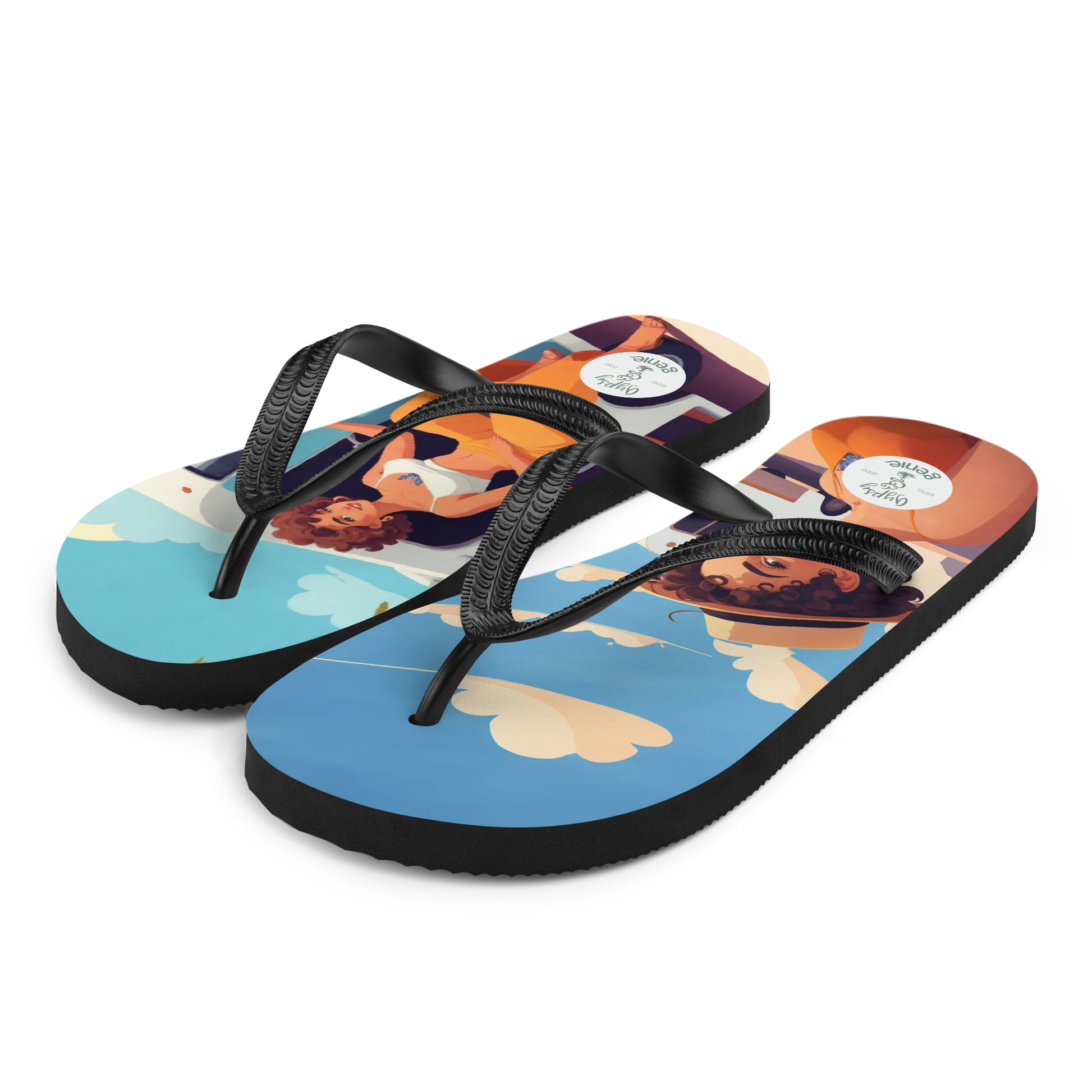 sublimation flip flops white