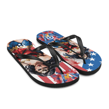 Wonder Woman Stars Flip-Flops