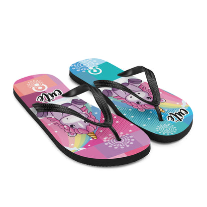 Rainbow Unicorn Flip-Flops