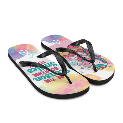 Unicorn Smiles Flip-Flops