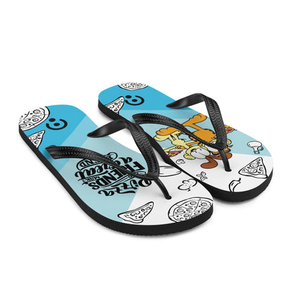 Garfield and Odie Blue Flip-Flops