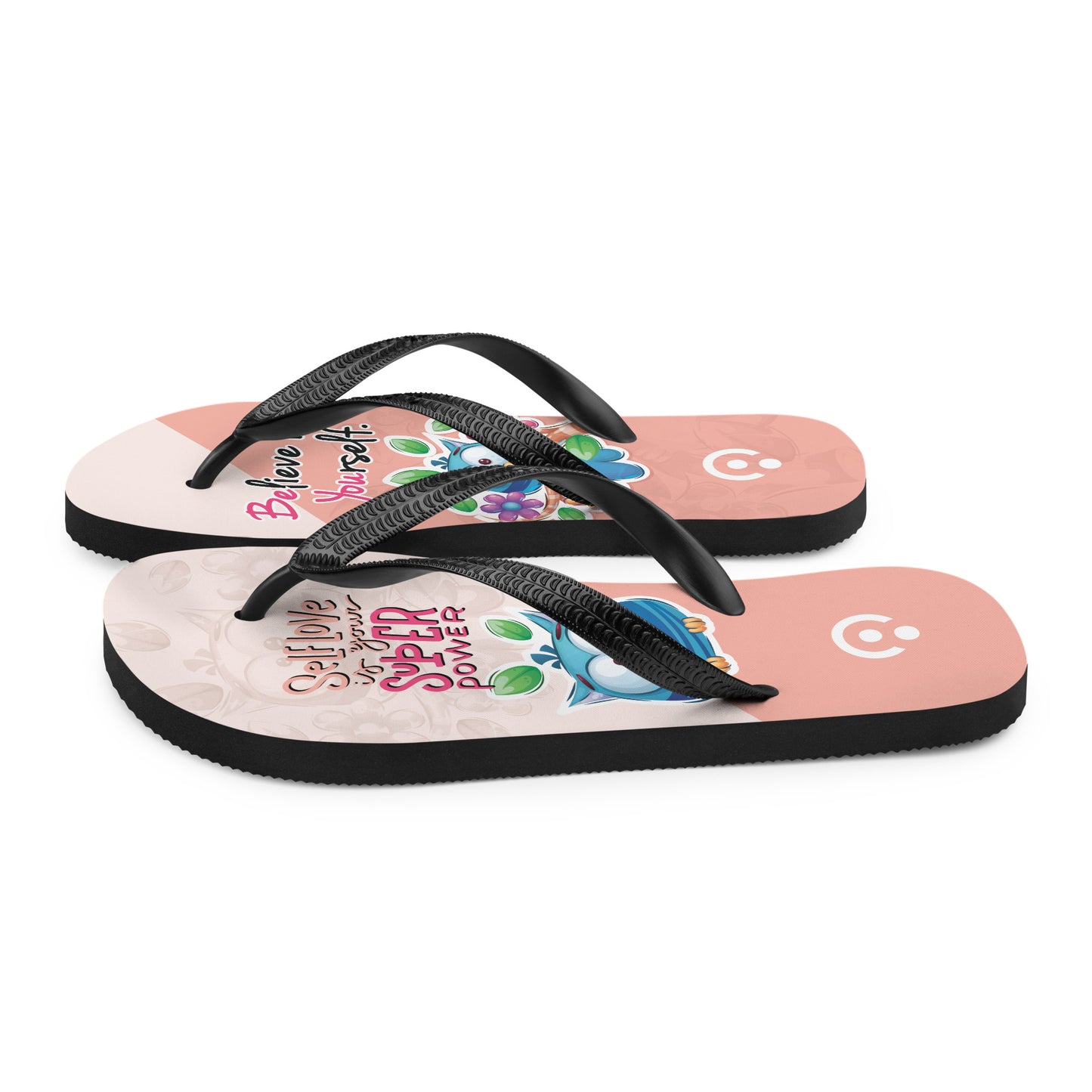 sublimation flip flops white left