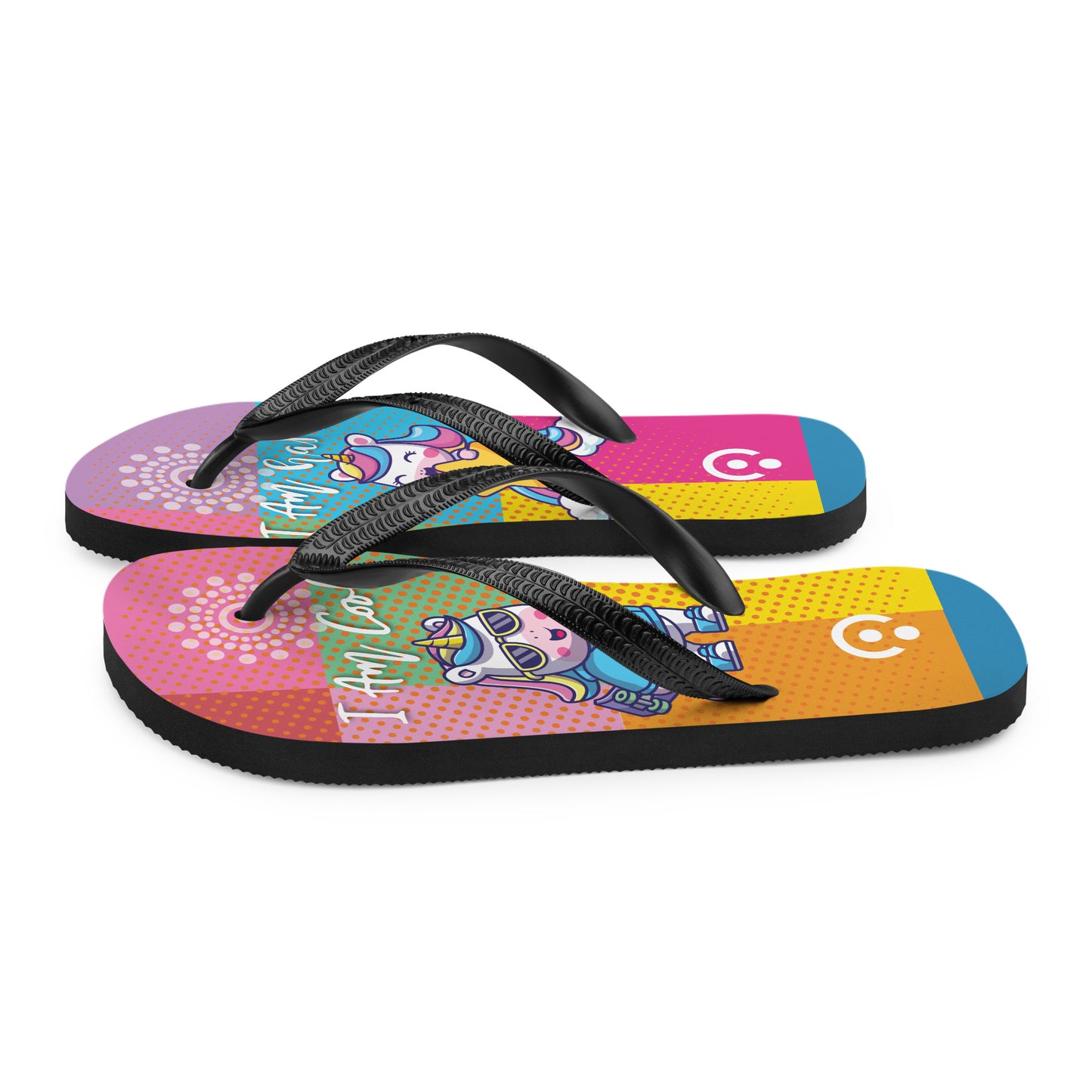 sublimation flip flops white left