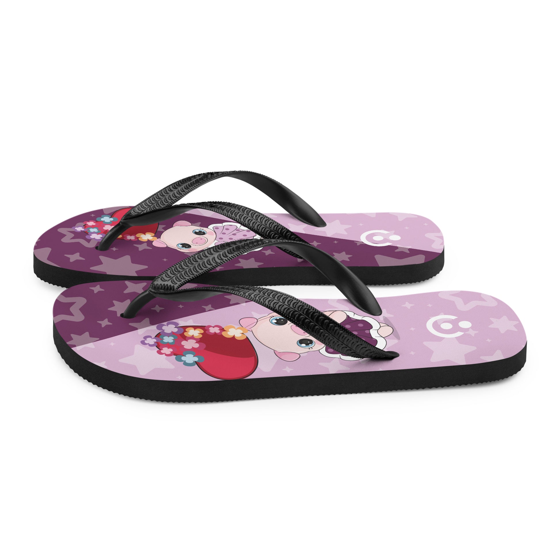 sublimation flip flops white left