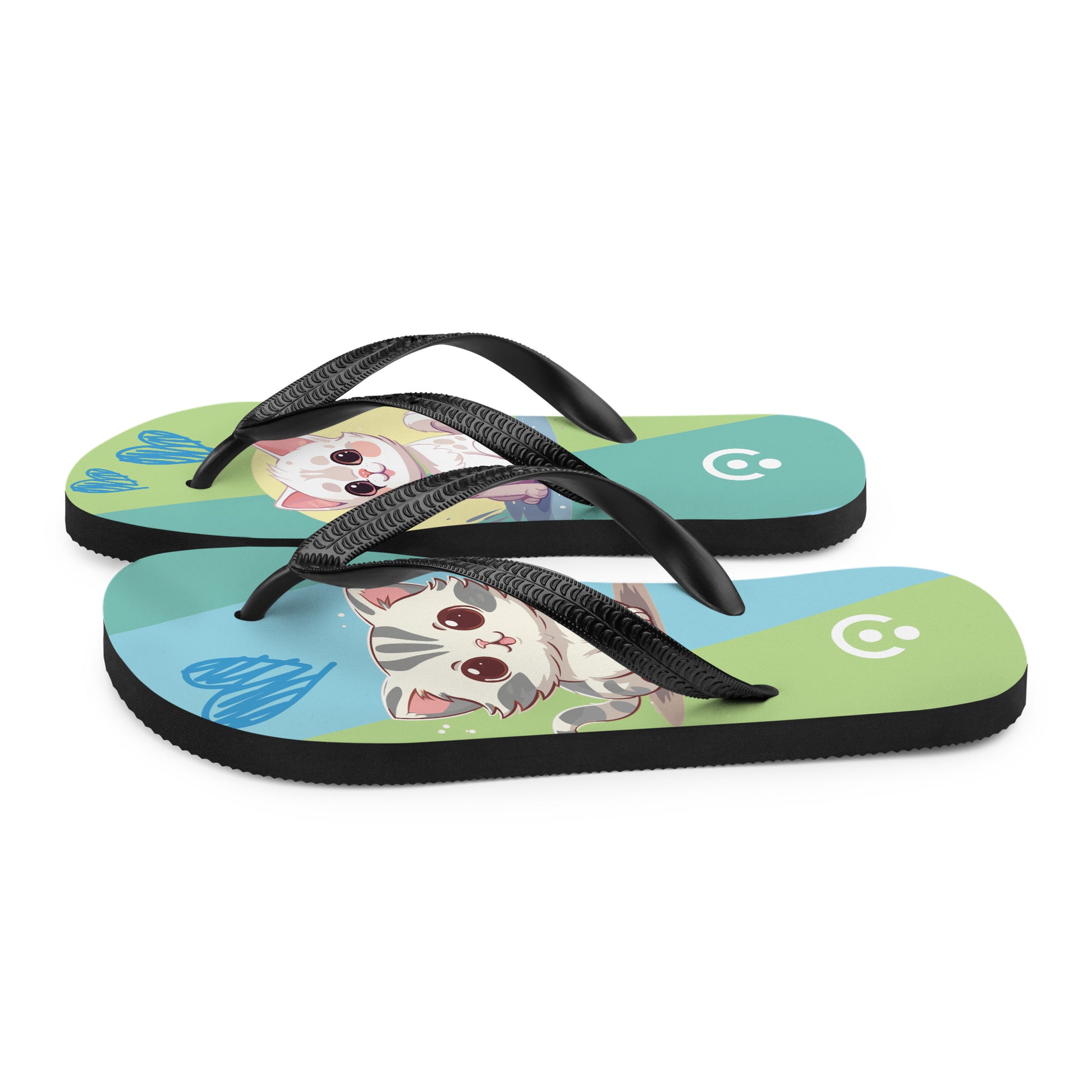 sublimation flip flops white left