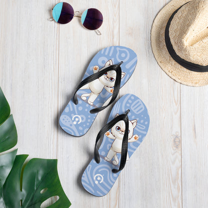 sublimation flip flops white top