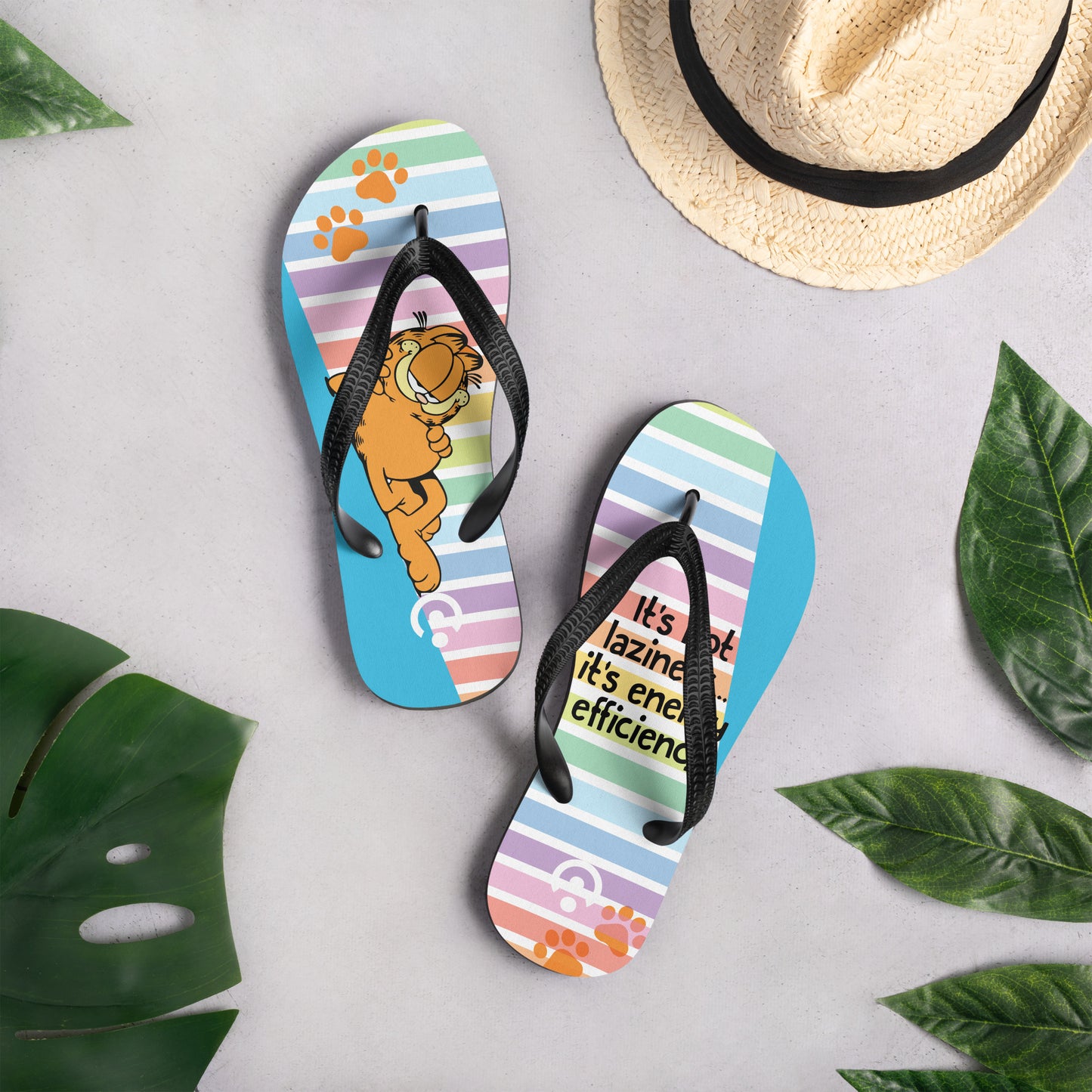 sublimation flip flops white left