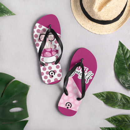 sublimation flip flops white left