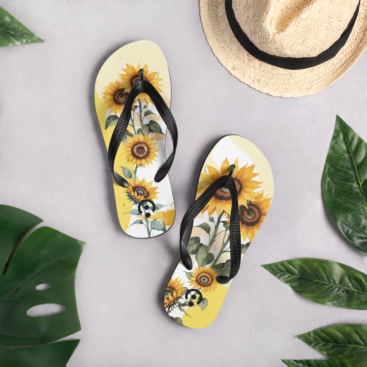 Sunflower Bloom Flip-Flops