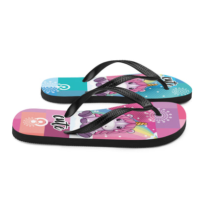 Rainbow Unicorn Flip-Flops