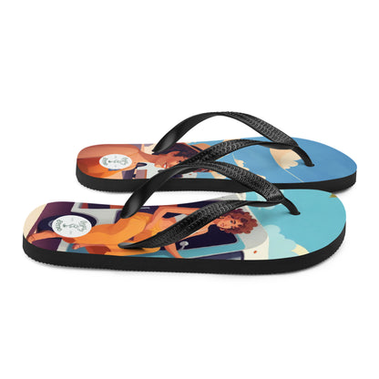 sublimation flip flops white