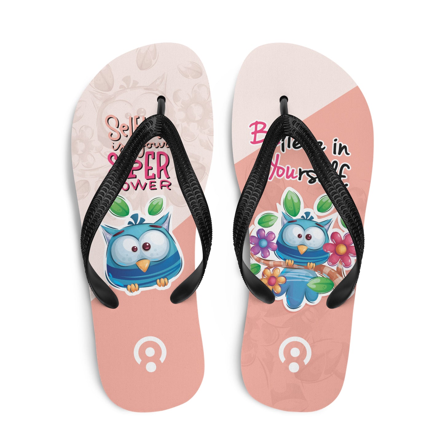 sublimation flip flops white left