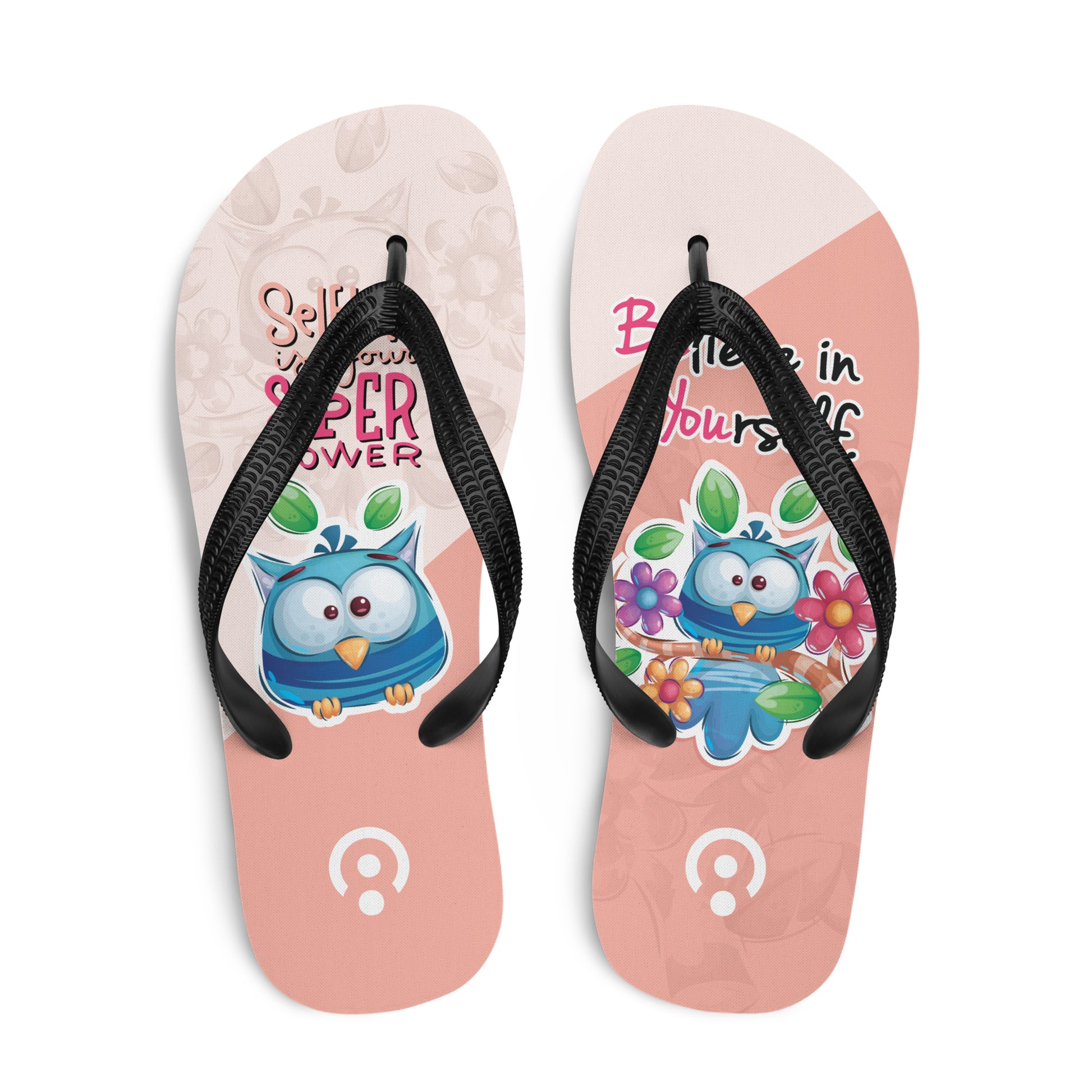 sublimation flip flops white left