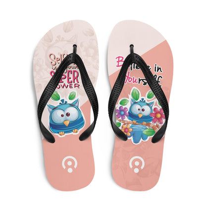 sublimation flip flops white left