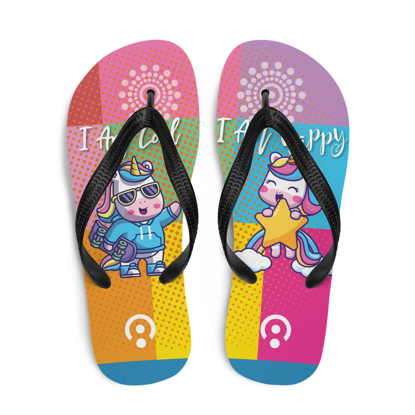 sublimation flip flops white left